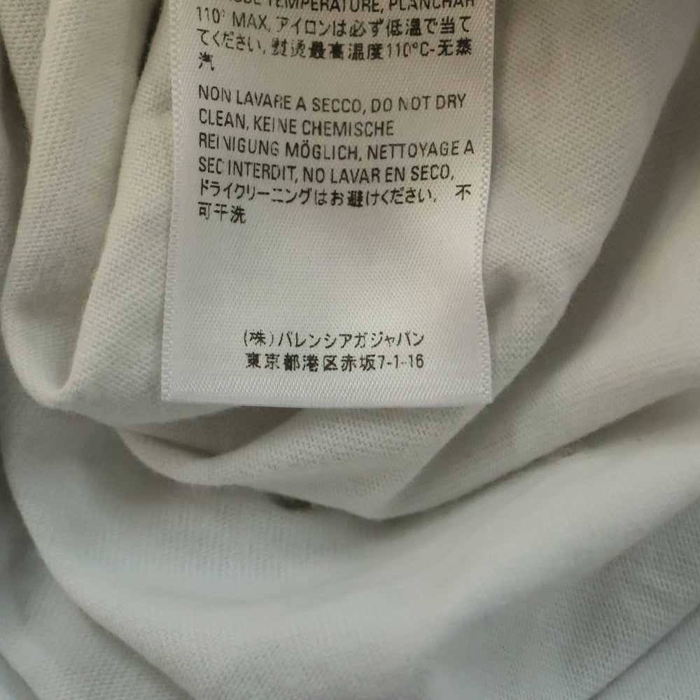 BALENCIAGA(バレンシアガ) 21AW バーコードロゴ クルーネック半袖Tシャツ ホワイト 661715 TKVE5