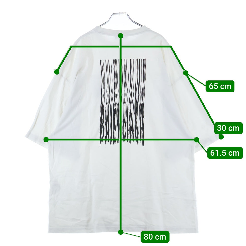 BALENCIAGA(バレンシアガ) 21AW バーコードロゴ クルーネック半袖Tシャツ ホワイト 661715 TKVE5