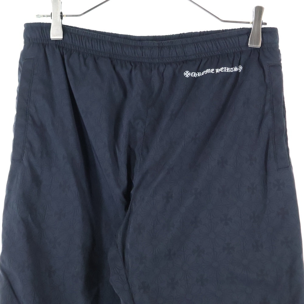 CHROME HEARTS(クロムハーツ) U TRASH PICKUP PLS NYL クロス総柄 ナイロンパンツ ブラック
