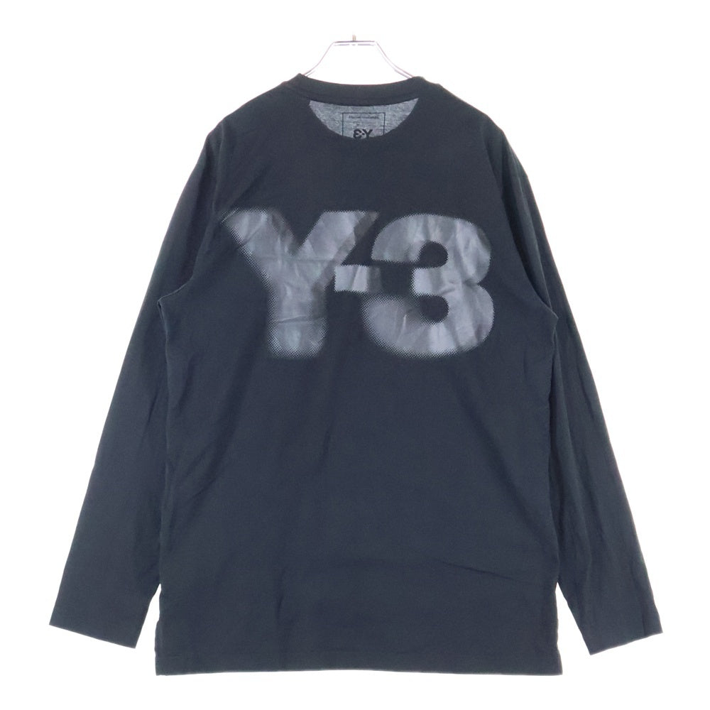 Y-3(ワイスリー) 24AW LOGO LS TEE バックロゴプリント クルーネックロングスリーブTシャツ ブラック