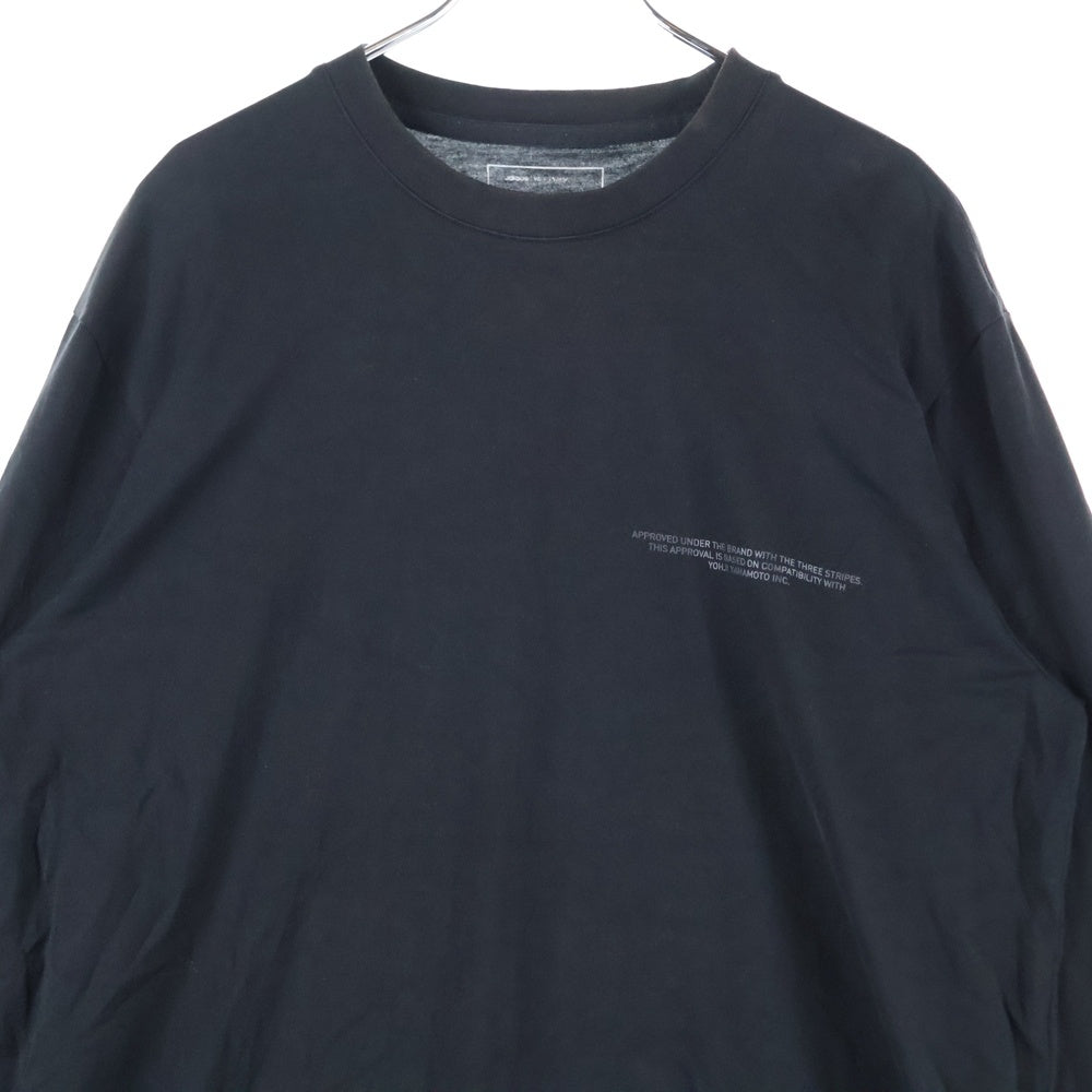 Y-3(ワイスリー) 24AW LOGO LS TEE バックロゴプリント クルーネックロングスリーブTシャツ ブラック