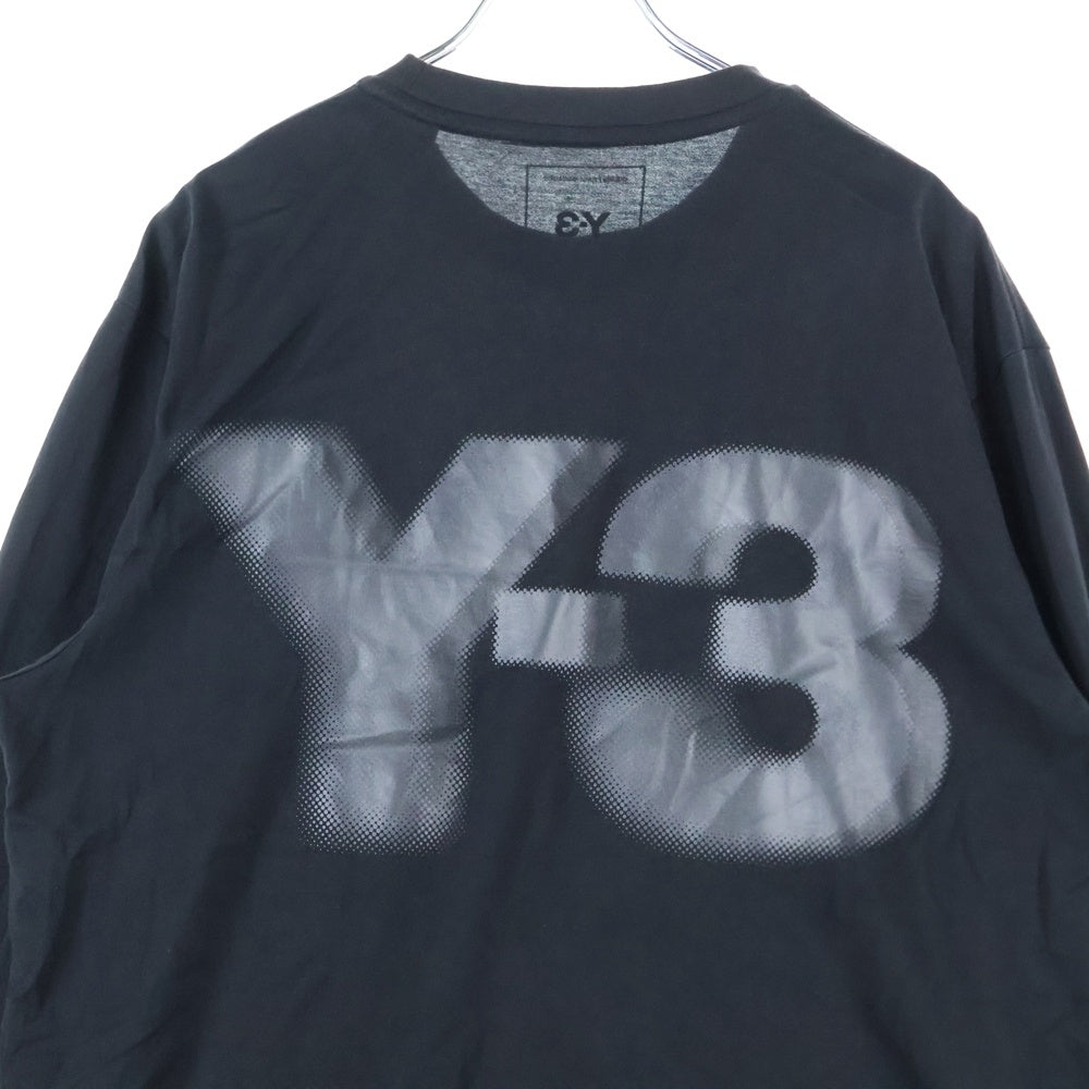 Y-3(ワイスリー) 24AW LOGO LS TEE バックロゴプリント クルーネックロングスリーブTシャツ ブラック