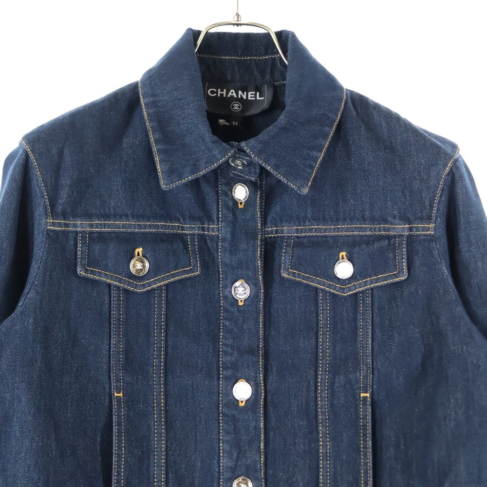 CHANEL　デニムジャケット　ココマークボタン　CCマークボタン　Gジャン CHANEL(シャネル) ココマークボタン デニムジャケット Gジャン