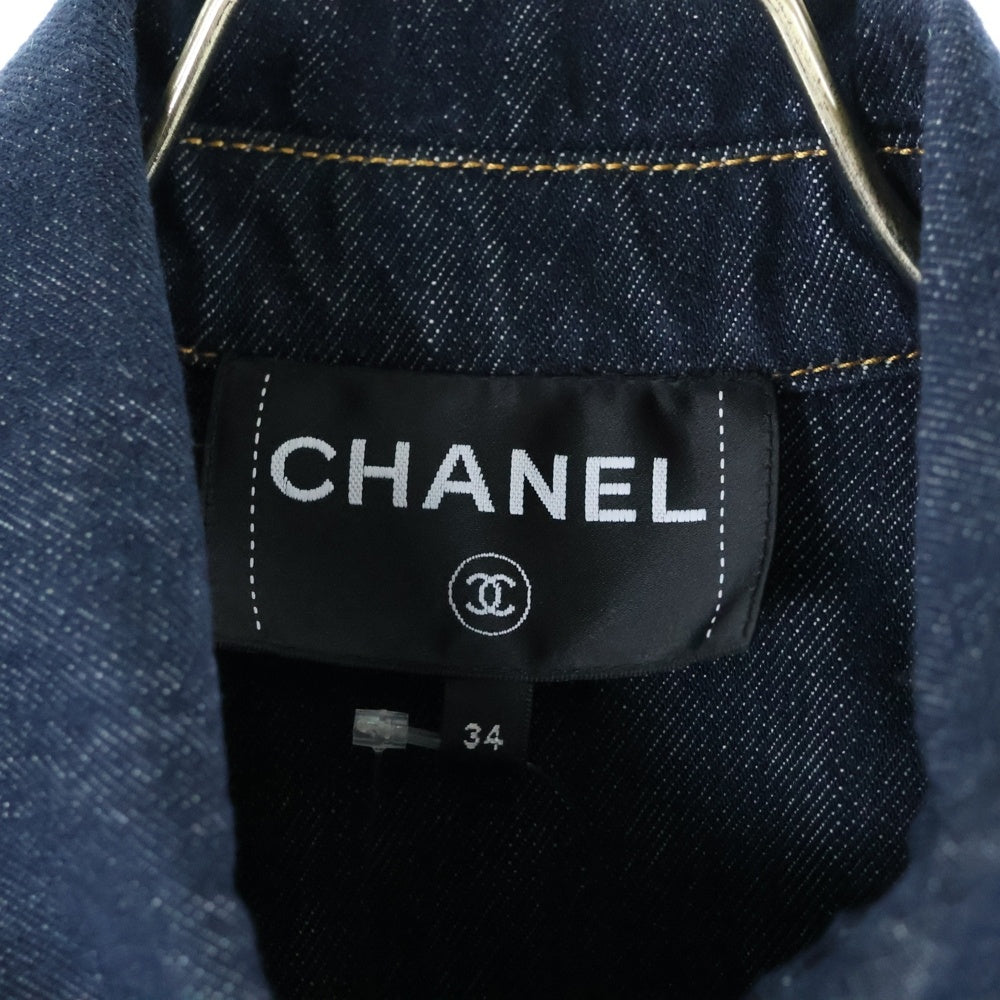 最終価格 クリーニング済み シャネル デニムジャケット Gジャン06P 最終価格 クリーニング済み シャネル デニムジャケット Gジャン