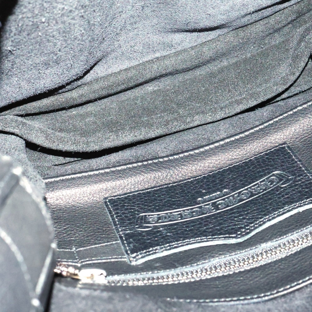 CHROME HEARTS(クロムハーツ) SHOULDER BAG-TINY ガンスリンガーストラップレザーショルダーバッグ ブラック