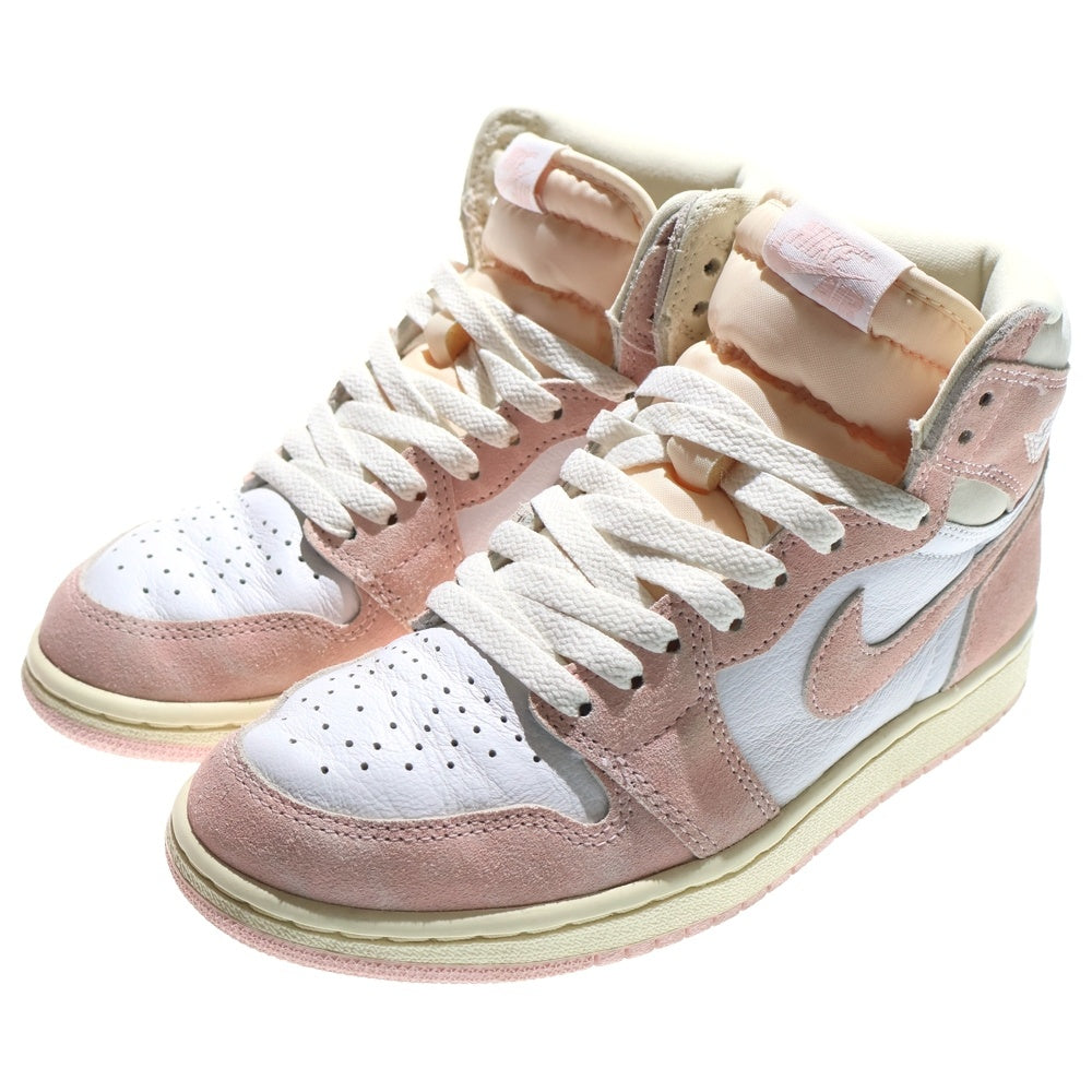 NIKE(ナイキ) WMNS AIR JORDAN 1 RETRO HIGH OG Washed Pink FD2596-600 ウィメンズ エア ジョーダン 1 レトロ ハイ ウォッシュドピンク ハイカットスニーカー US6.5/23.5cm レディース