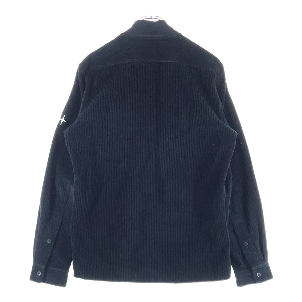 STONE ISLAND(ストーンアイランド) 21AW Corduroy Shirt ジップアップ コーデュロイ 長袖シャツ ブラック 751511611