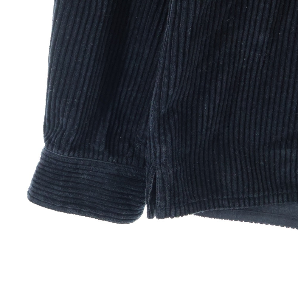 STONE ISLAND(ストーンアイランド) 21AW Corduroy Shirt ジップアップ コーデュロイ 長袖シャツ ブラック 751511611