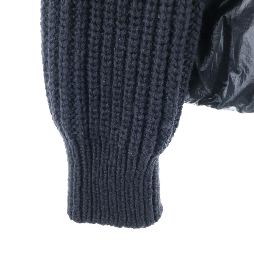 MONCLER(モンクレール) CARDIGAN TRICOT アームロゴパッチ ハイブリッドダウンニット ジャケット カーディガン ブラック レディース I20939B00016 M2089
