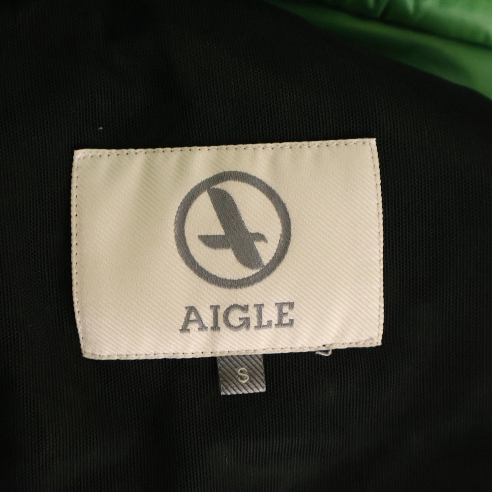 AIGLE(エーグル) ジップアップ ナイロンダウンジャケット グリーン