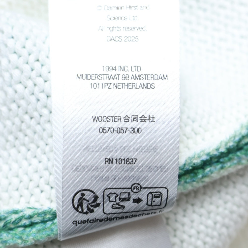SUPREME(シュプリーム) 25SS Damien Hirst Sweater ダミアンハースト クルーネックニットセーター ホワイト/グリーン