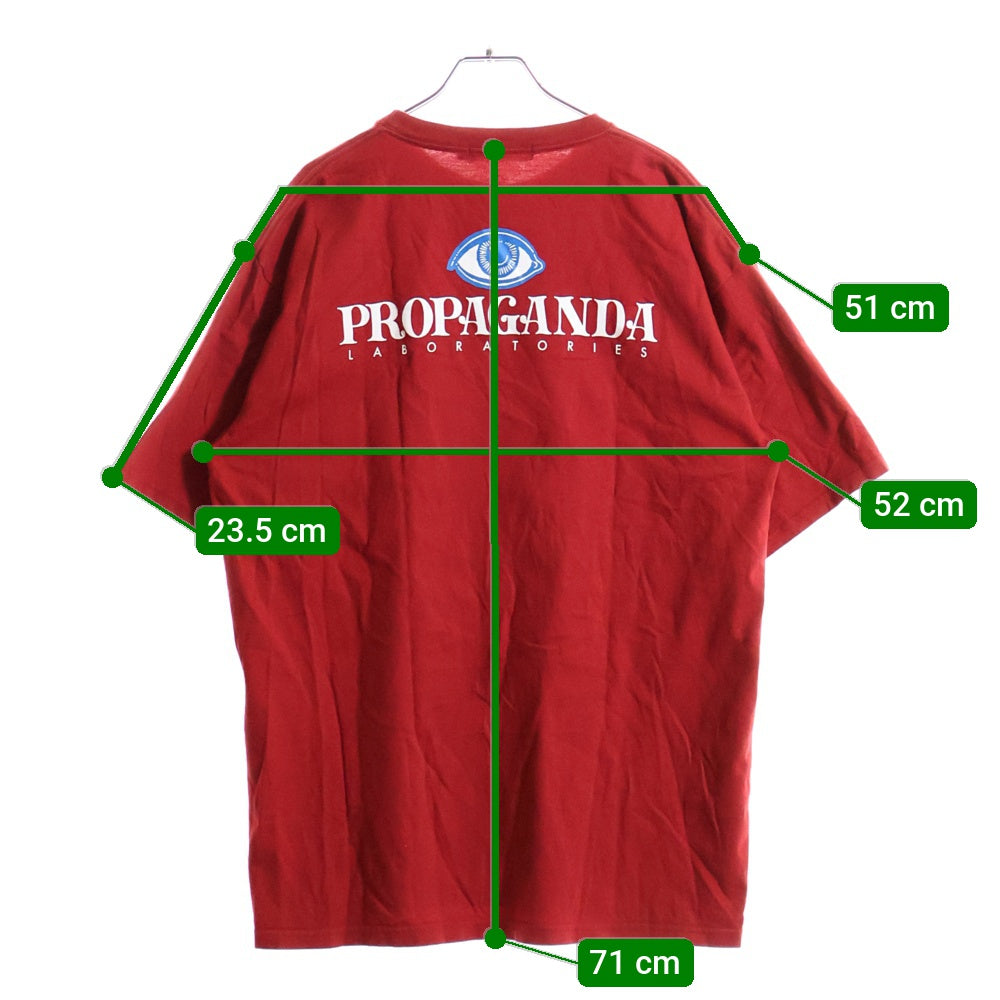 UNDERCOVER(アンダーカバー) PROPAGANADA Eye プリント クルーネック半袖Tシャツ レッド UC1D3811