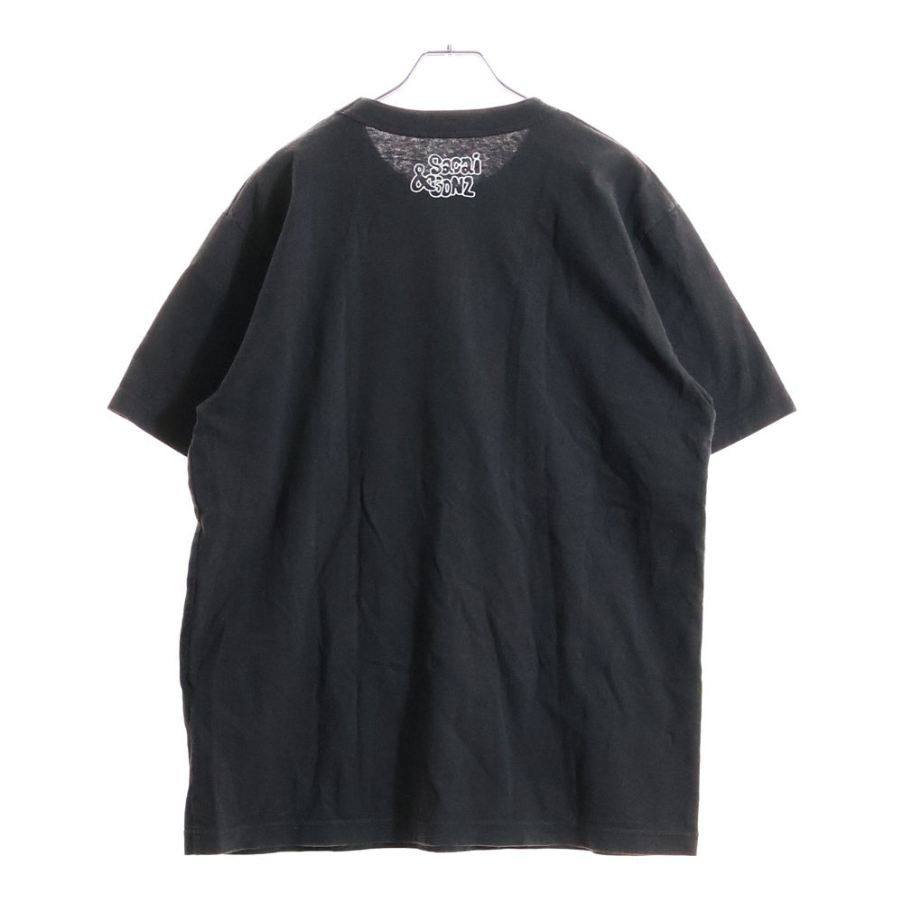 Sacai(サカイ) ×Gonz sacaigonz プリント クルーネック半袖Tシャツ ブラック 24-0820S