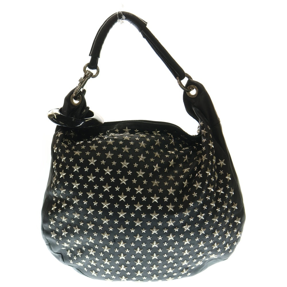 JIMMY CHOO(ジミーチュウ) スタースタッズ スカイ レザー ショルダーバック ブラック