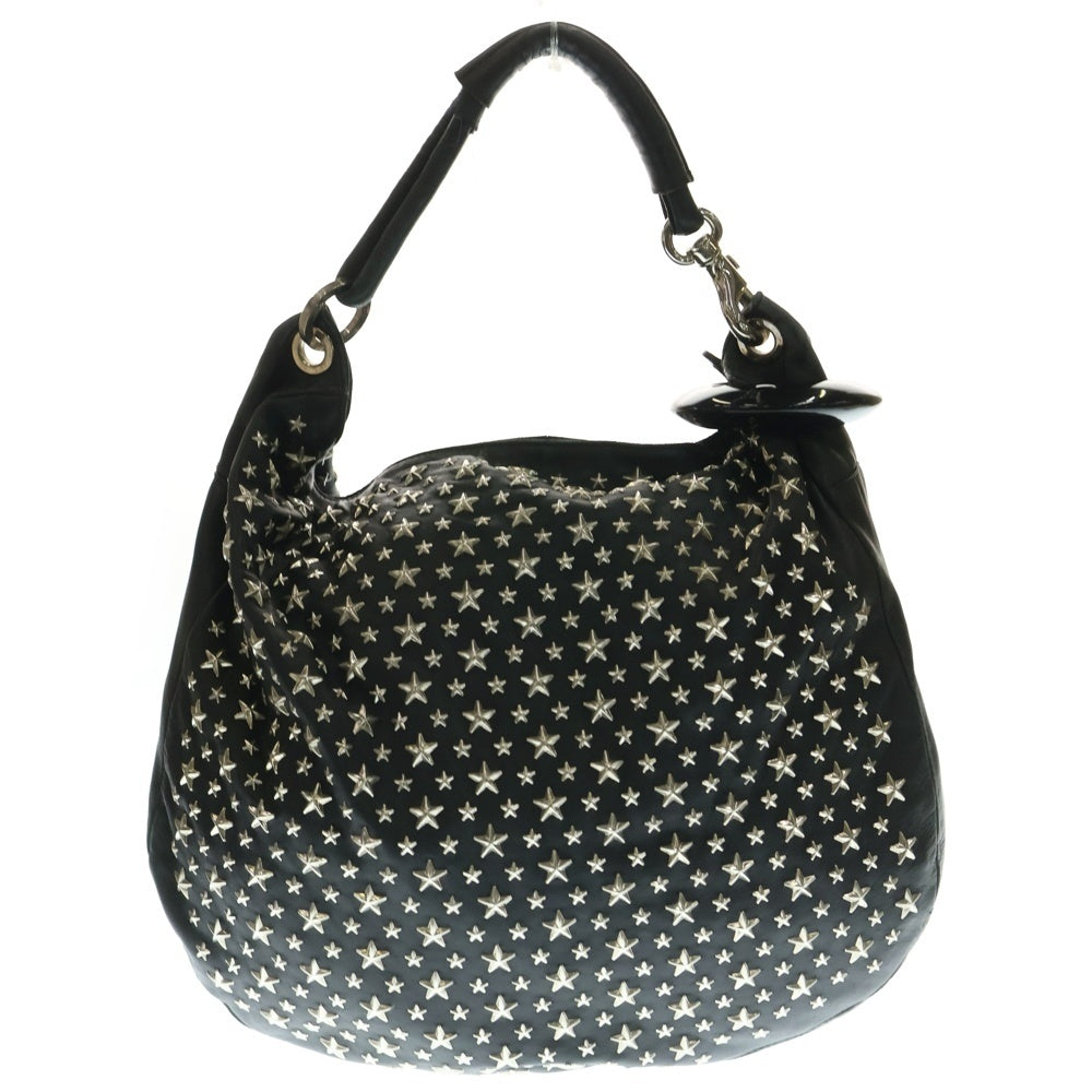 JIMMY CHOO(ジミーチュウ) スタースタッズ スカイ レザー ショルダーバック ブラック