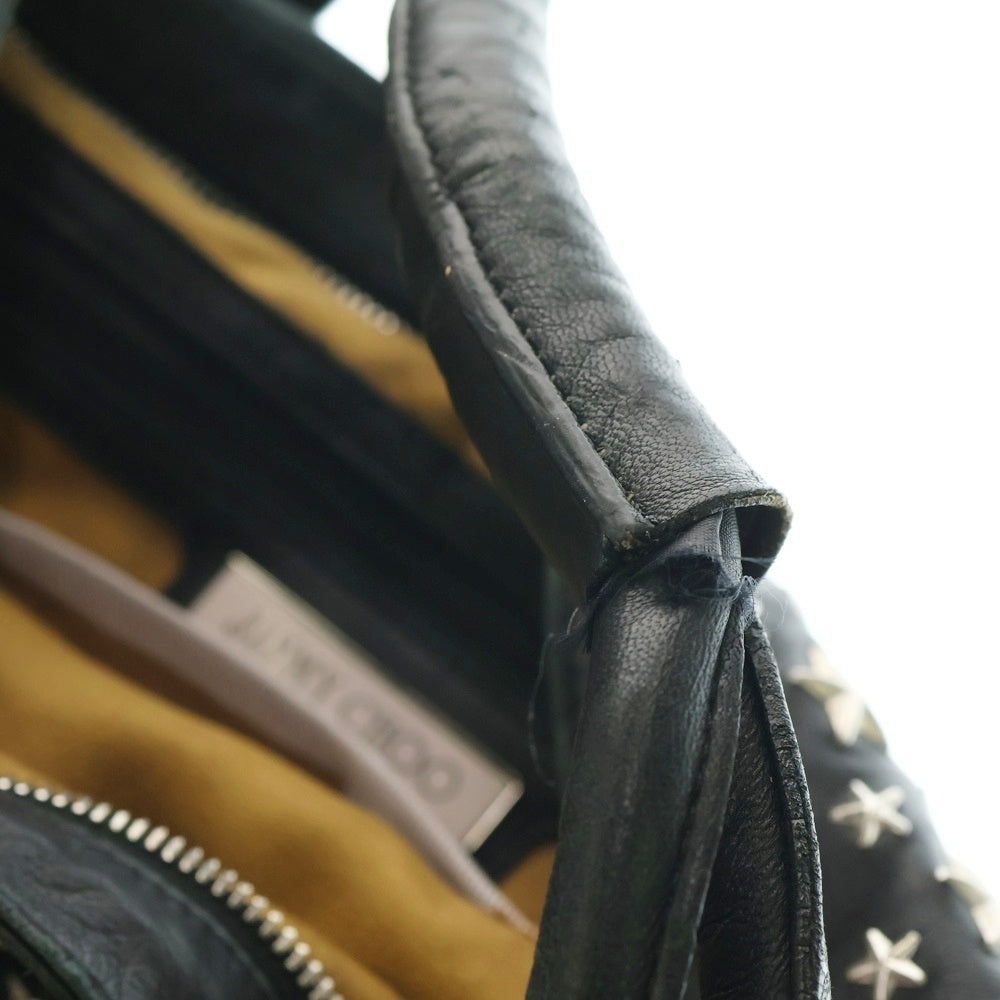 JIMMY CHOO(ジミーチュウ) スタースタッズ スカイ レザー ショルダーバック ブラック