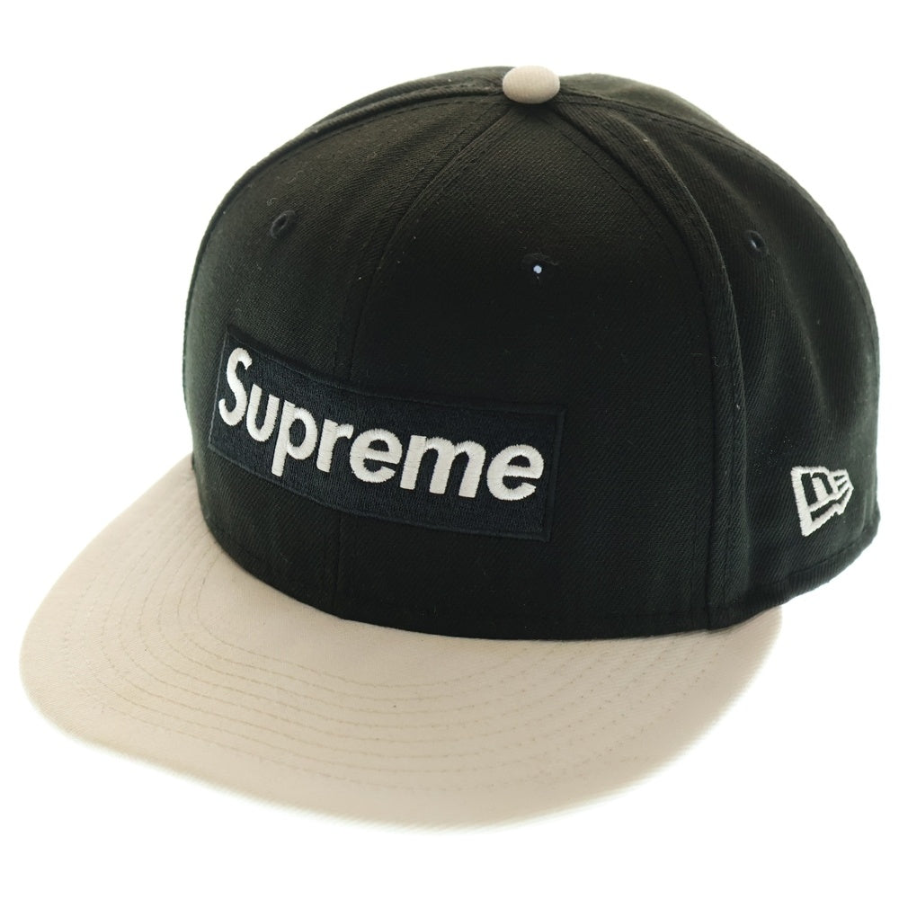 SUPREME(シュプリーム) 22SS×New Era 2tone Box Logo cap ツートン ボックスロゴ ワッペン付き ベースボールキャップ ブラック/ホワイト