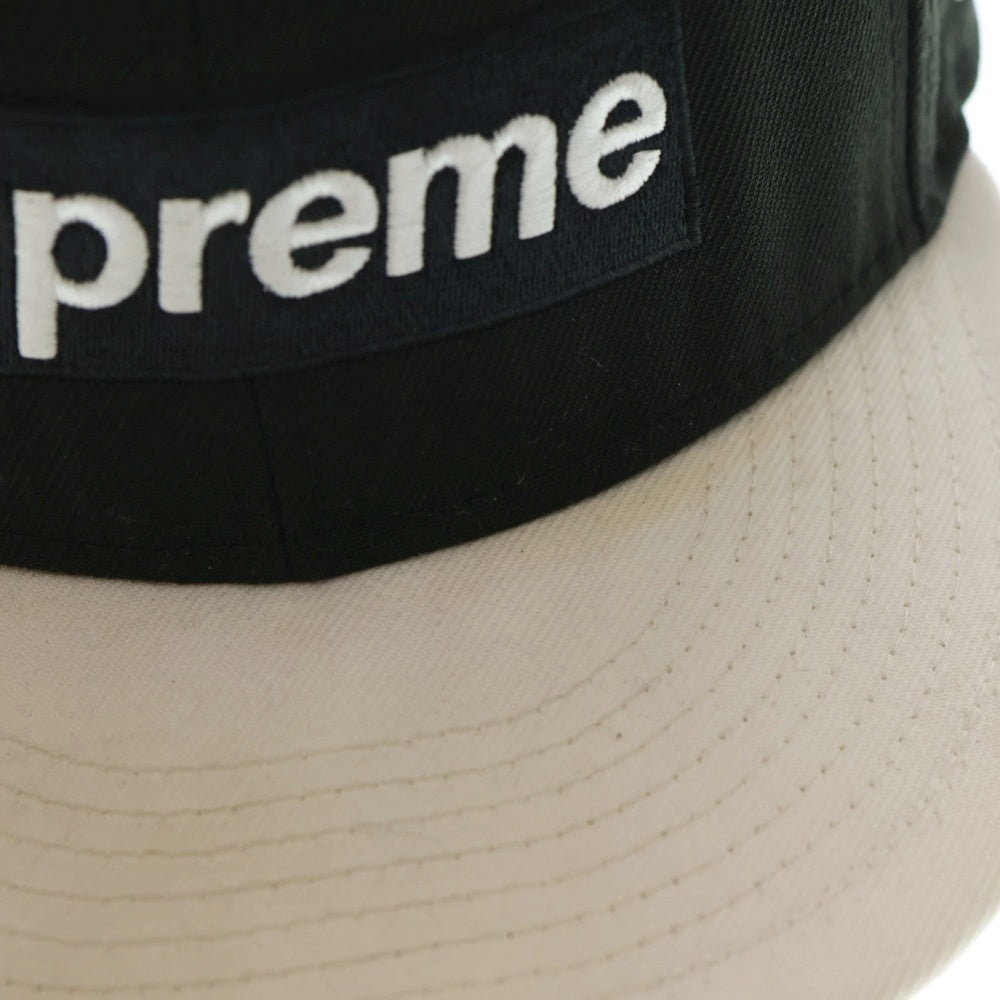 SUPREME(シュプリーム) 22SS×New Era 2tone Box Logo cap ツートン ボックスロゴ ワッペン付き ベースボールキャップ ブラック/ホワイト