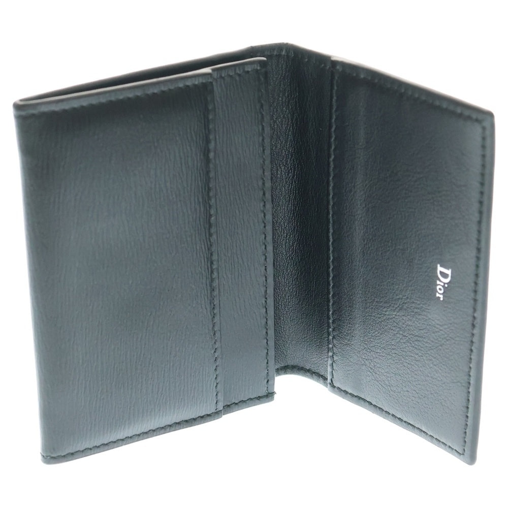 Dior HOMME(ディオールオム) BEEモチーフ 二つ折りカードケース レザー ブラック