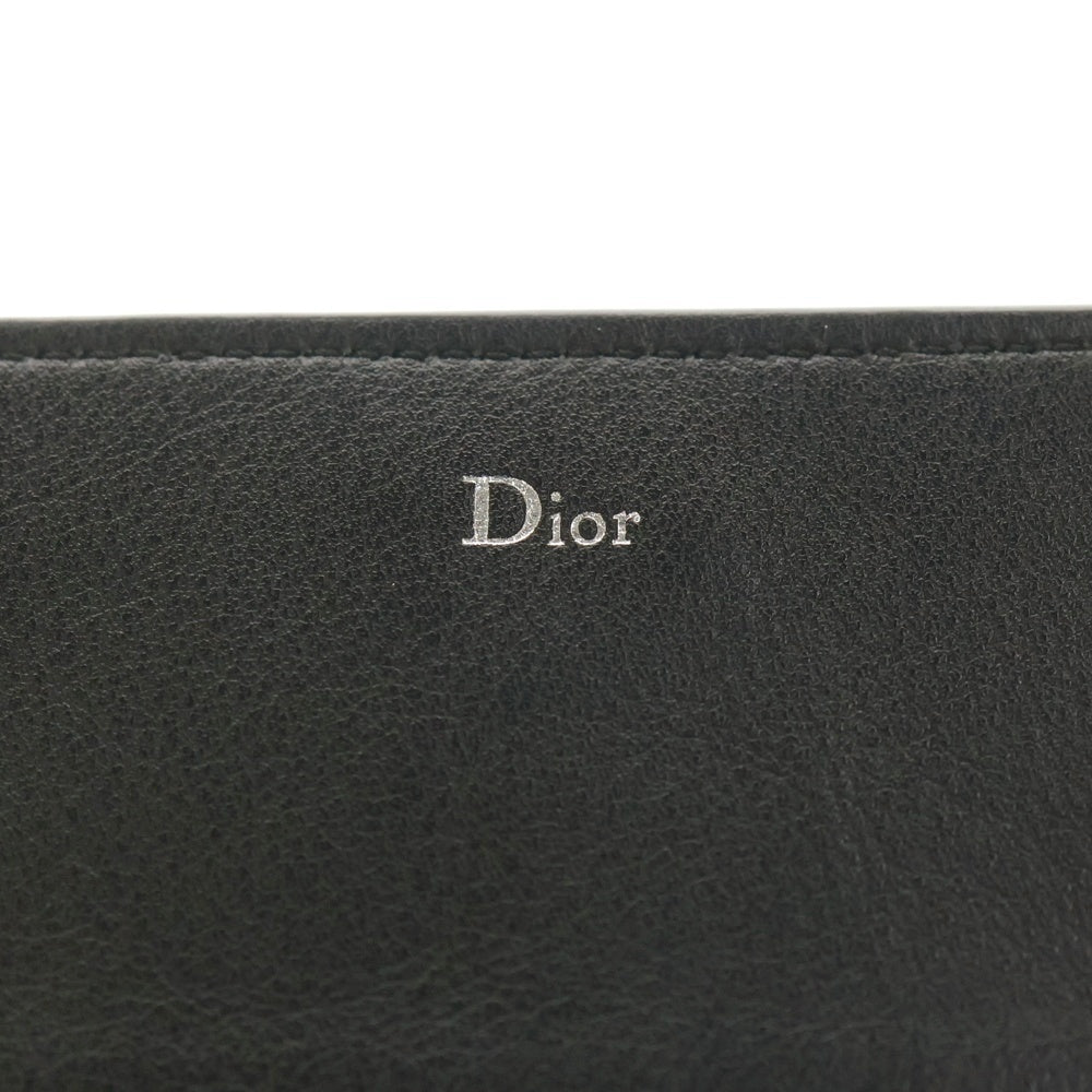 Dior HOMME(ディオールオム) BEEモチーフ 二つ折りカードケース レザー ブラック