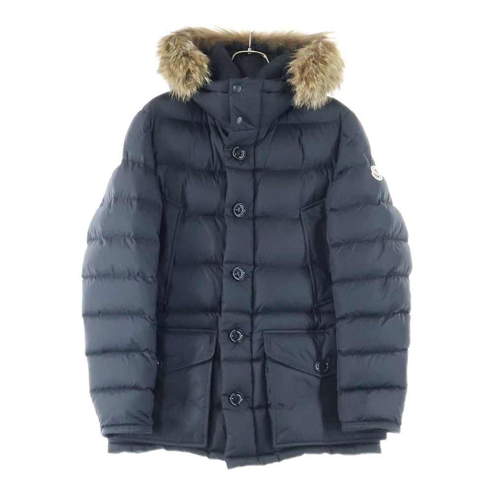 MONCLER(モンクレール) CLUNY クリュニー ファー付き ジップアップダウンジャケット ブラック