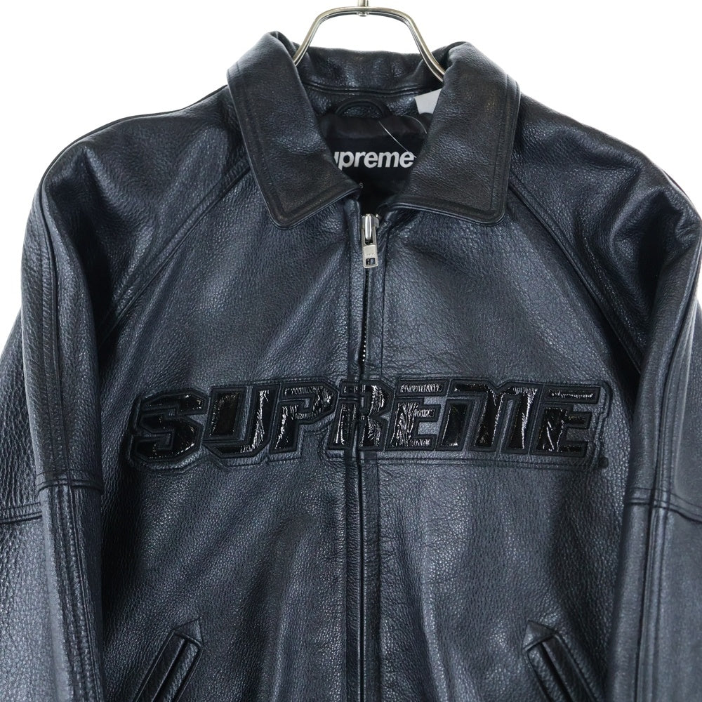 SUPREME(シュプリーム) 22SS Silver Surfer Leather Varsity Jacket