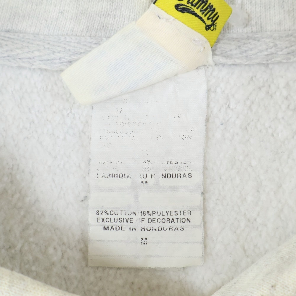 NO BRAND(ノーブランド) DUMMY YUMMY BUFU PULL OVER HOODIE フロント刺繍ロゴ プルオーバーパーカー グレー