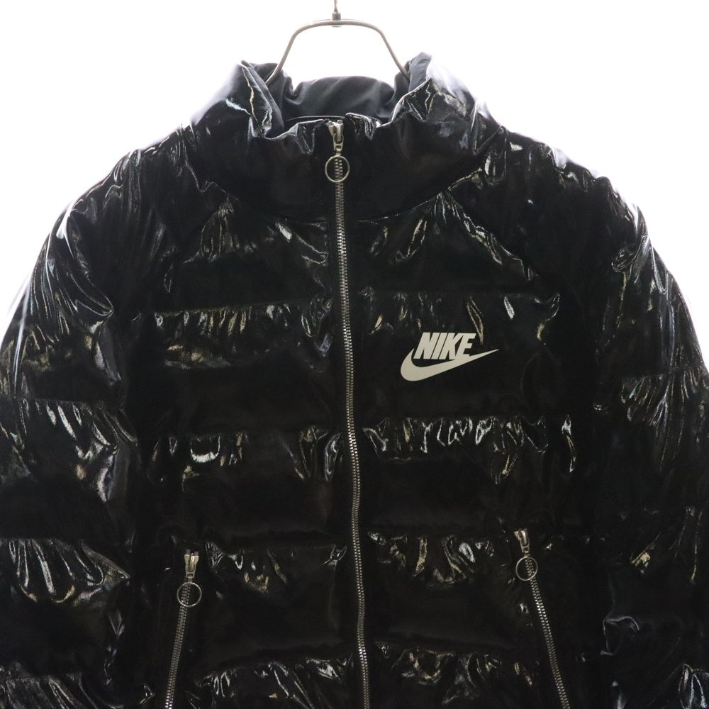 NIKE(ナイキ) ロゴプリント エナメルダウンジャケット ブラック