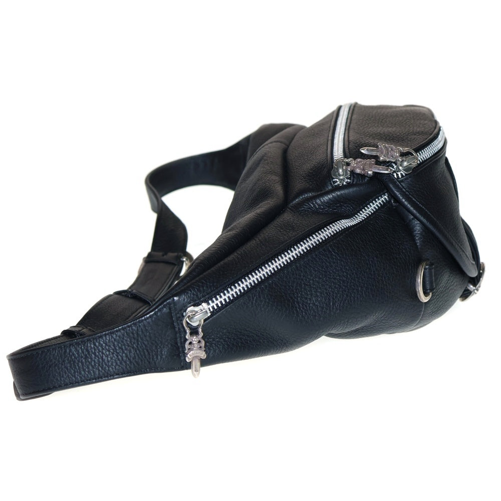 CHROME HEARTS(クロムハーツ) #1 SNAT PACK スナットパック ダガージップ ガンスリンガーベルト レザーウエストバッグ ブラック BCA378