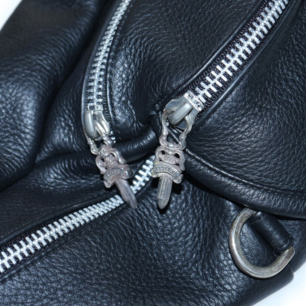 CHROME HEARTS(クロムハーツ) #1 SNAT PACK スナットパック ダガージップ ガンスリンガーベルト レザーウエストバッグ ブラック BCA378