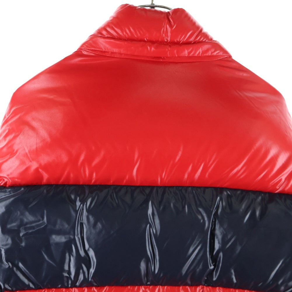 MONCLER(モンクレール) 19AW GARY GIUBBOTTO ゲイリー ダウンジャケット フレンチロゴワッペンナイロンダウンフーデットジャケット ダウンパーカー レッド/ネイビー E20914190785 68950