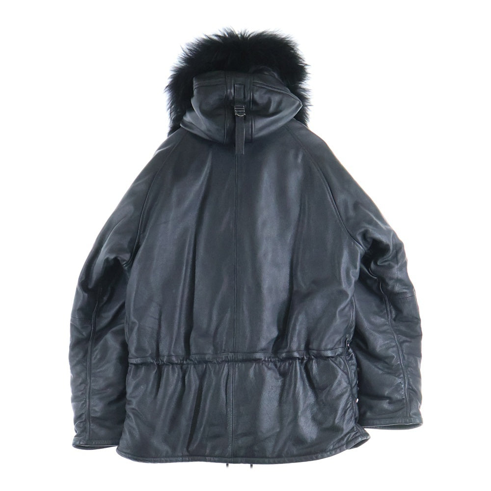 KADOYA(カドヤ) M.I.R SPEC N-3R ファーフード ミリタリー レザージャケット ブラック