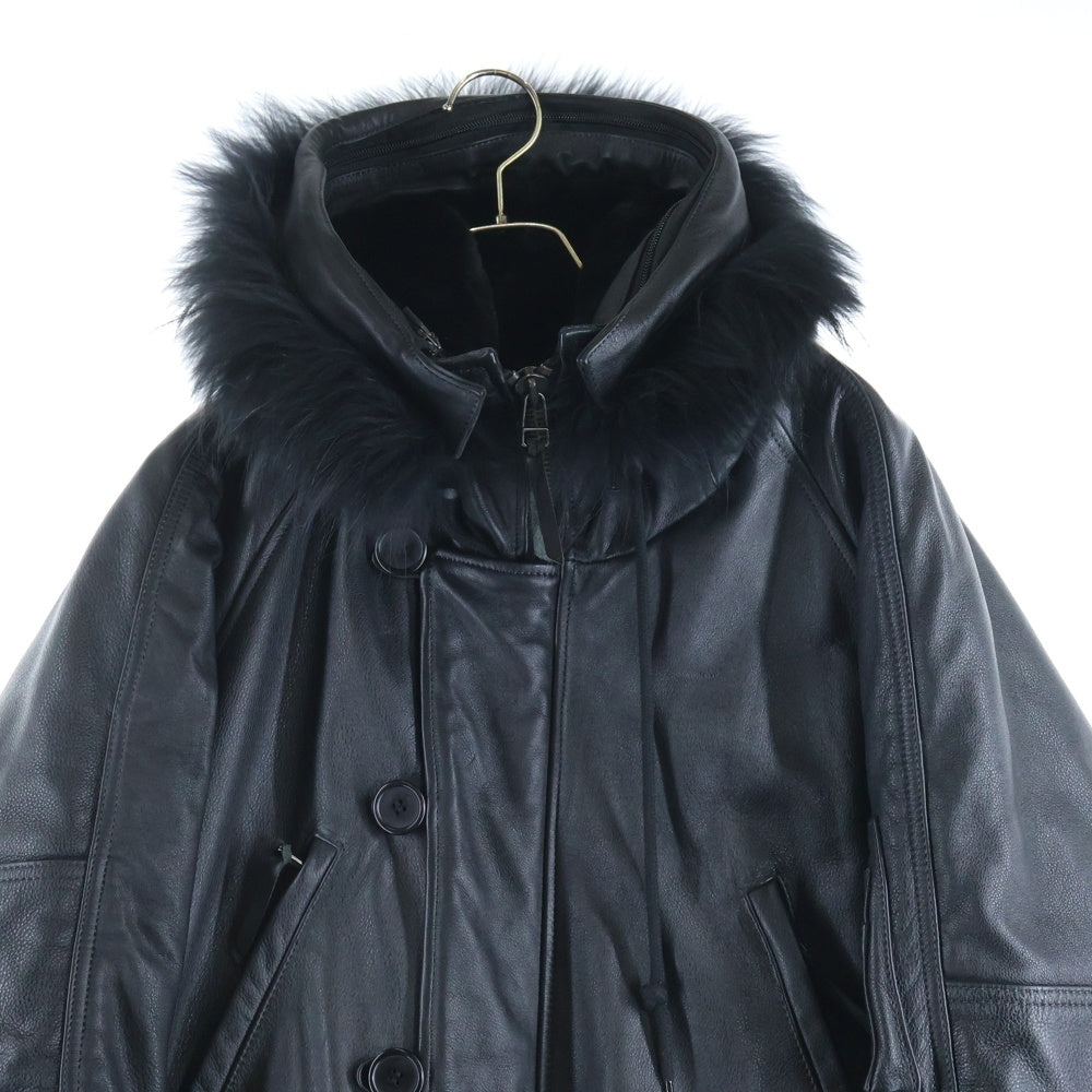 KADOYA(カドヤ) M.I.R SPEC N-3R ファーフード ミリタリー レザージャケット ブラック