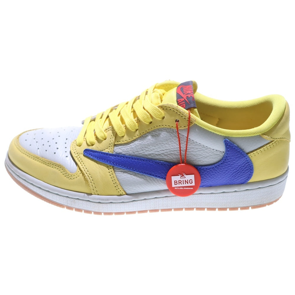 NIKE(ナイキ) ×Travis Scott WMNS Air Jordan 1 Retro Low OG Canary トラヴィススコット ウィメンズ エアジョーダン1 カナリー ローカットスニーカー US10 27cm DZ4137-700