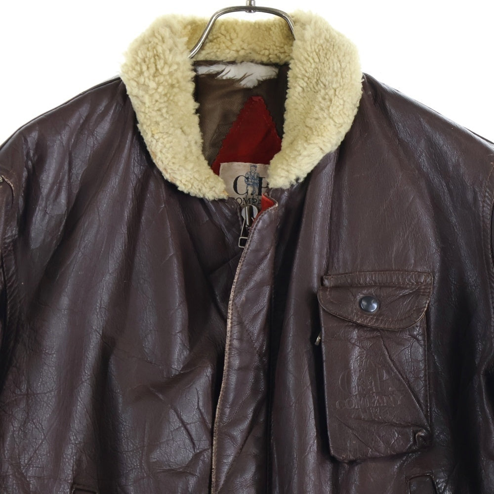 C.P. Company(シーピーカンパニー) 80s VINTAGE DUTCH POLICE FLIGHT JACKET ダッチポリス フライトジャケット ブラウン