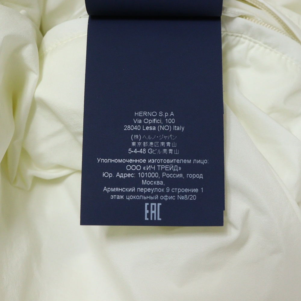 HERNO(ヘルノ) ジップアップ キルティングブルゾン ジャケット ホワイト 55479-50761-1