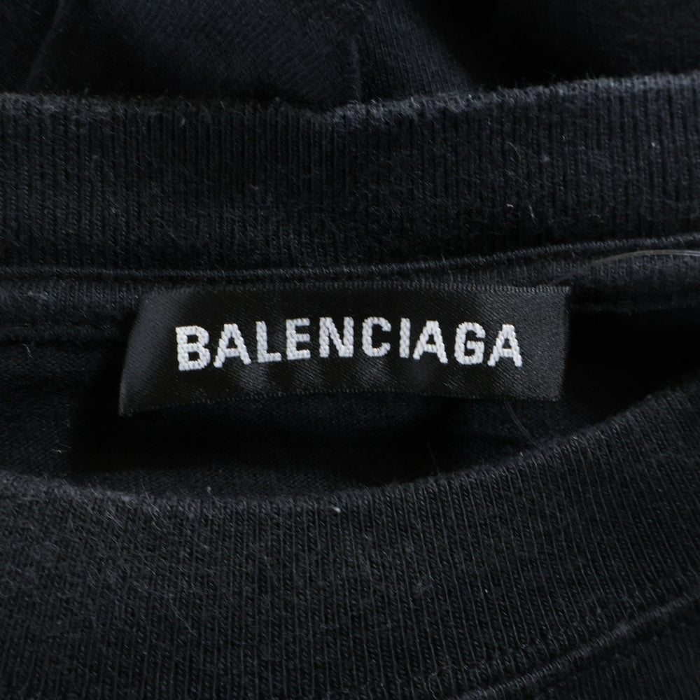 BALENCIAGA(バレンシアガ) 20SS GYM WEAR ジム ウェアー ロゴプリント クルーネック 半袖Tシャツ カットソー ブラック HT87 620969 TIVD5 100