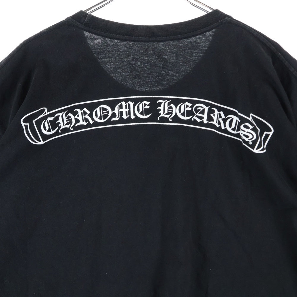 CHROME HEARTS(クロムハーツ) CH T-SHIRT スクロールラベルプリント クルーネック ポケット 半袖Tシャツ