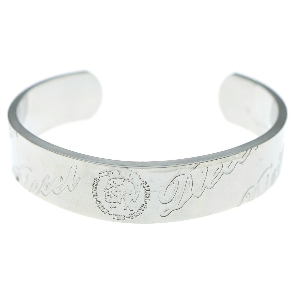 DIESEL(ディーゼル) ロゴ刻印 ブレスレット シルバー