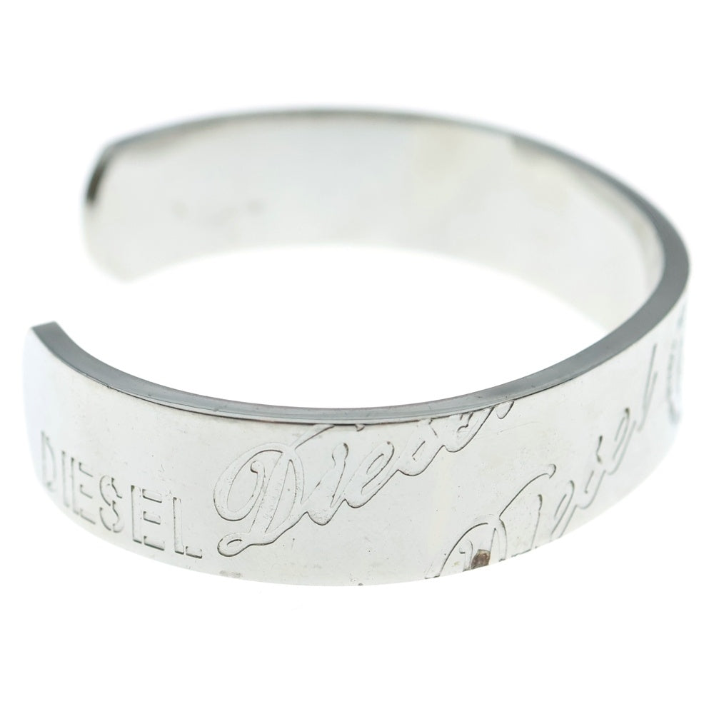 DIESEL(ディーゼル) ロゴ刻印 ブレスレット シルバー