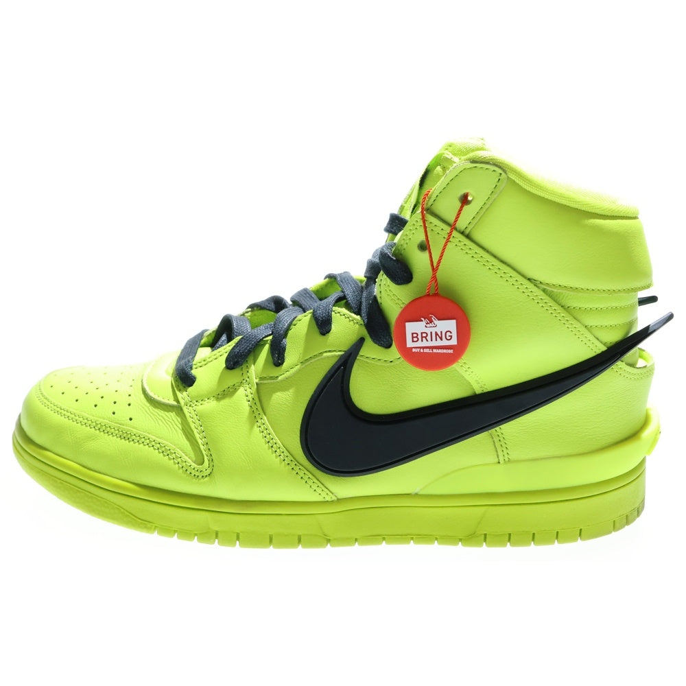 NIKE(ナイキ) ×AMBUSH DUNK HIGH FLASH LIME アンブッシュ ダンク フラッシュライム ハイカットスニーカー ネオングリーン US10.5/28.5cm CU7544-300