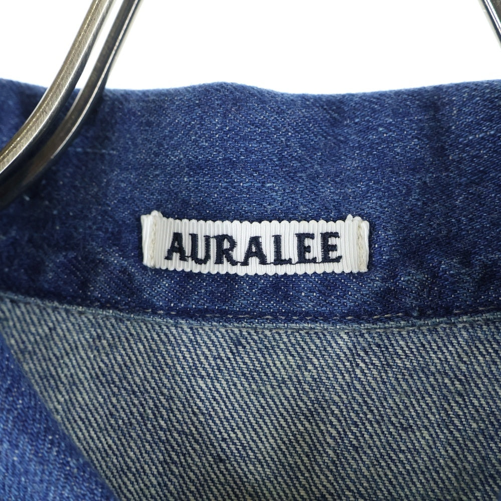 AURALEE(オーラリー) 23SS SELVEDGE LIGHT DENIM BLOUSON セルビッジ ライトデニム トラッカージャケット ブルゾン インディゴ A22AB03SD