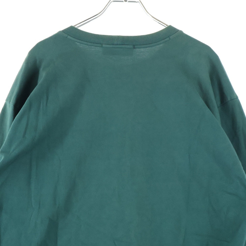 STONE ISLAND(ストーンアイランド) ガーメントダイスウェット アームロゴパッチ ロングスリーブTシャツ グリーン 101563750