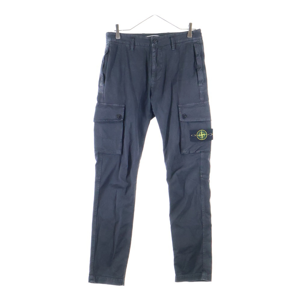 STONE ISLAND(ストーンアイランド) STRETCH BROKEN TWILL ORGANIC COTTON OLD EFFECT ストレッチブロークン カーゴパンツ ブラック 8115303L1