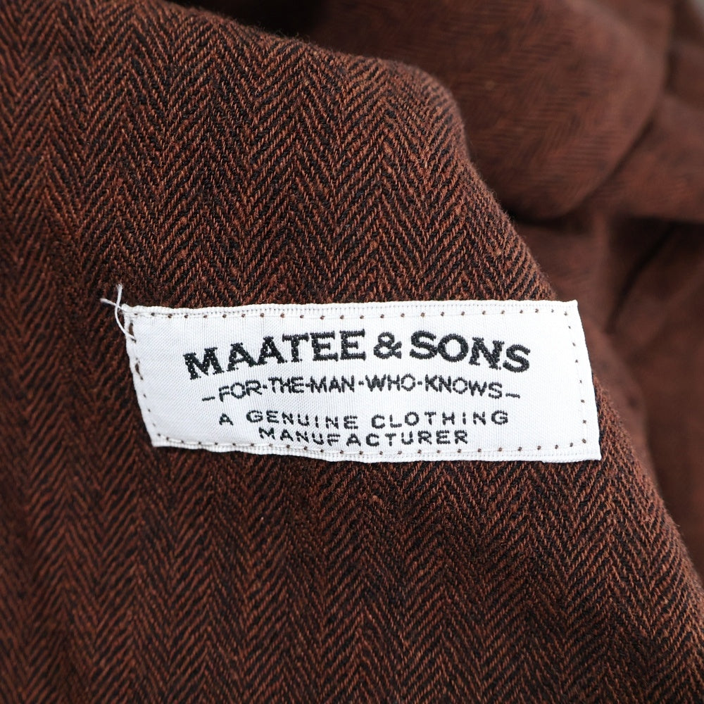 MAATEE&SONS(マーティーアンドサンズ) W BREASTED JACKET ブレステッド テーラードジャケット ブラウン MTUN1303-0007