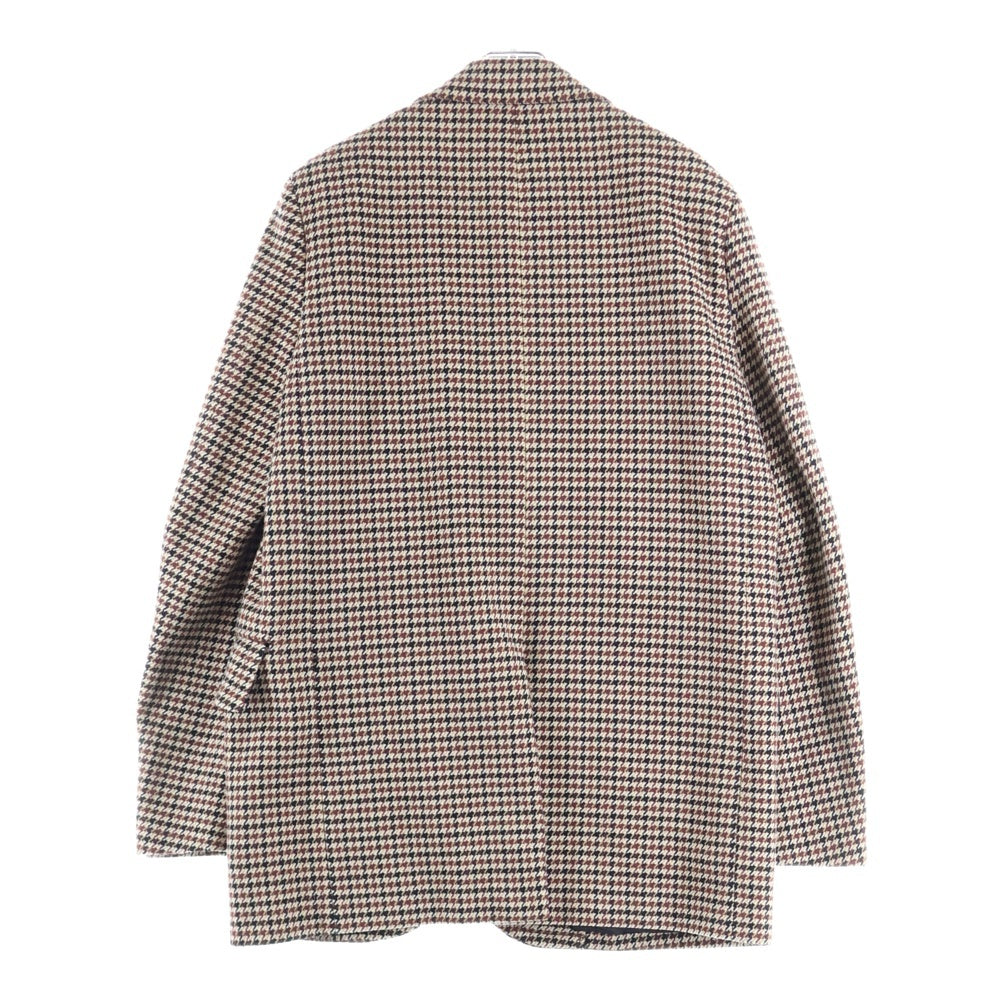 kolor(カラー) 18AW BIKKUGAN CLUB JACKET ビッグガン クラブ 千鳥柄 テーラードジャケット ブラウン 18WCM-J04107