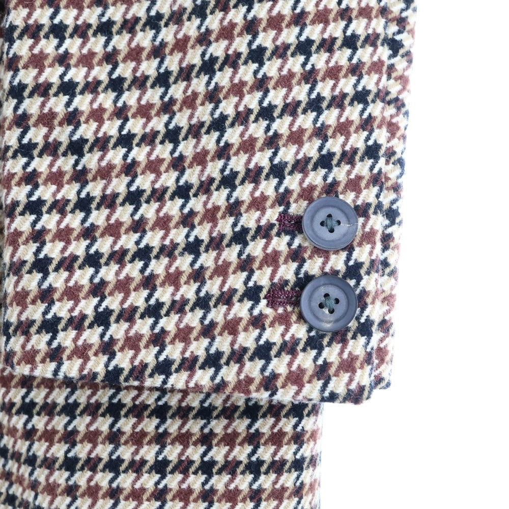 kolor(カラー) 18AW BIKKUGAN CLUB JACKET ビッグガン クラブ 千鳥柄 テーラードジャケット ブラウン 18WCM-J04107