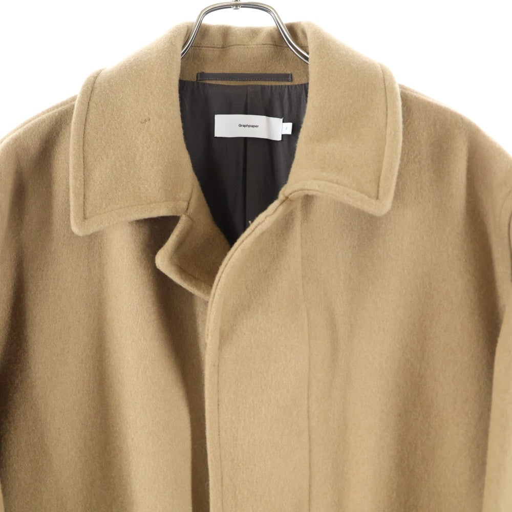 Graphpaper(グラフペーパー) Wool Cashmere Long Coat ウールカシミヤロングコート ベージュ GM184-10511B