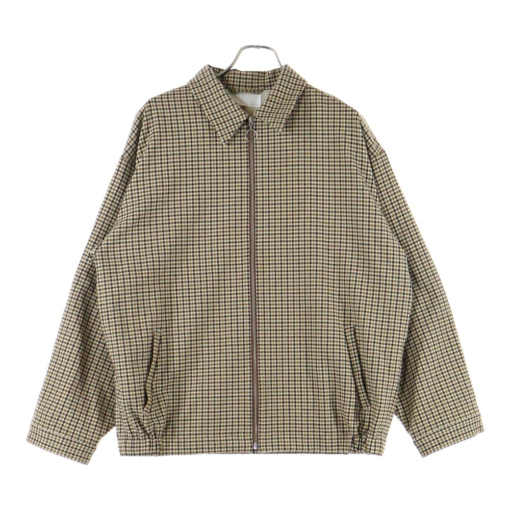 NO BRAND(ノーブランド) UNREAL REAL CLOTHES アンリアル リアル クローズ チェックジップアップ ジャケット ブラウン