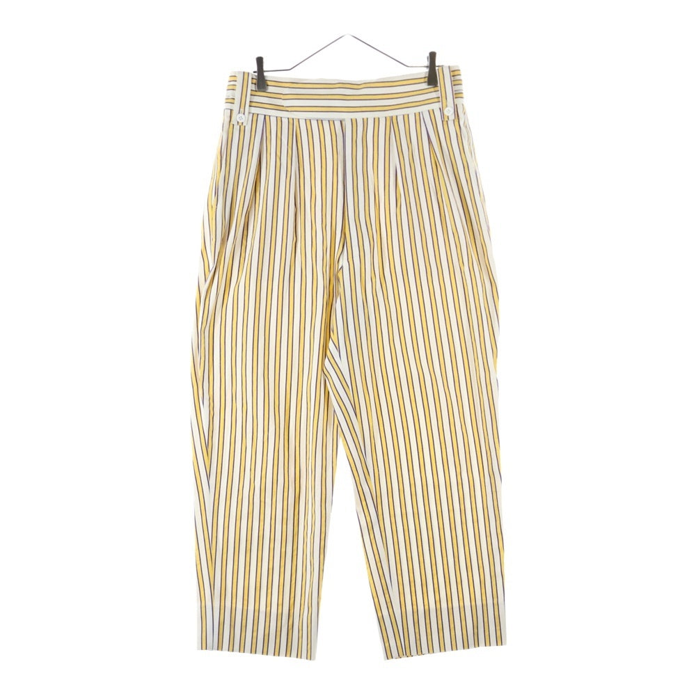 NEAT(ニート) 20SS LAL STRIPE WIDE FIT ストライプ ワイド スラックスパンツ イエロー